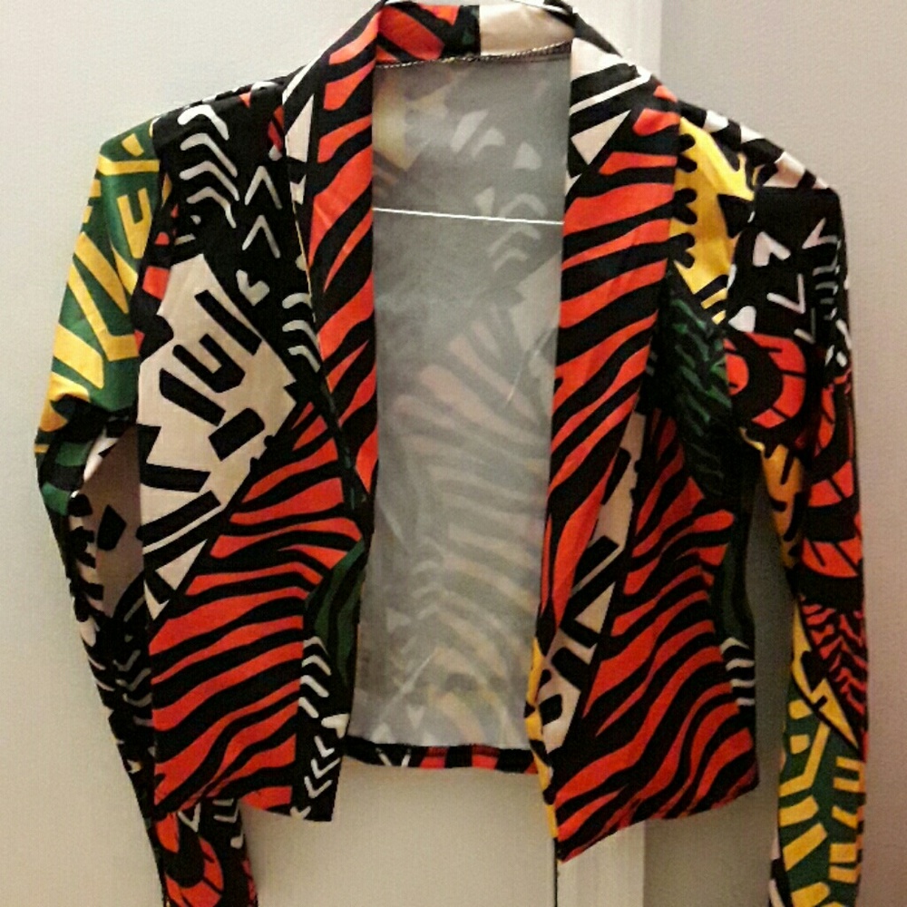 Tribal print blazer