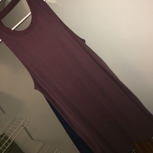 Low back purple dress