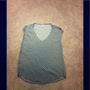 Grey sleeveless blouse size Medium