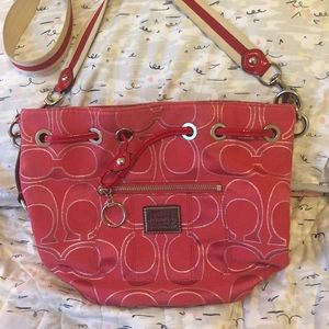 Coach poppy monogram purse. Used