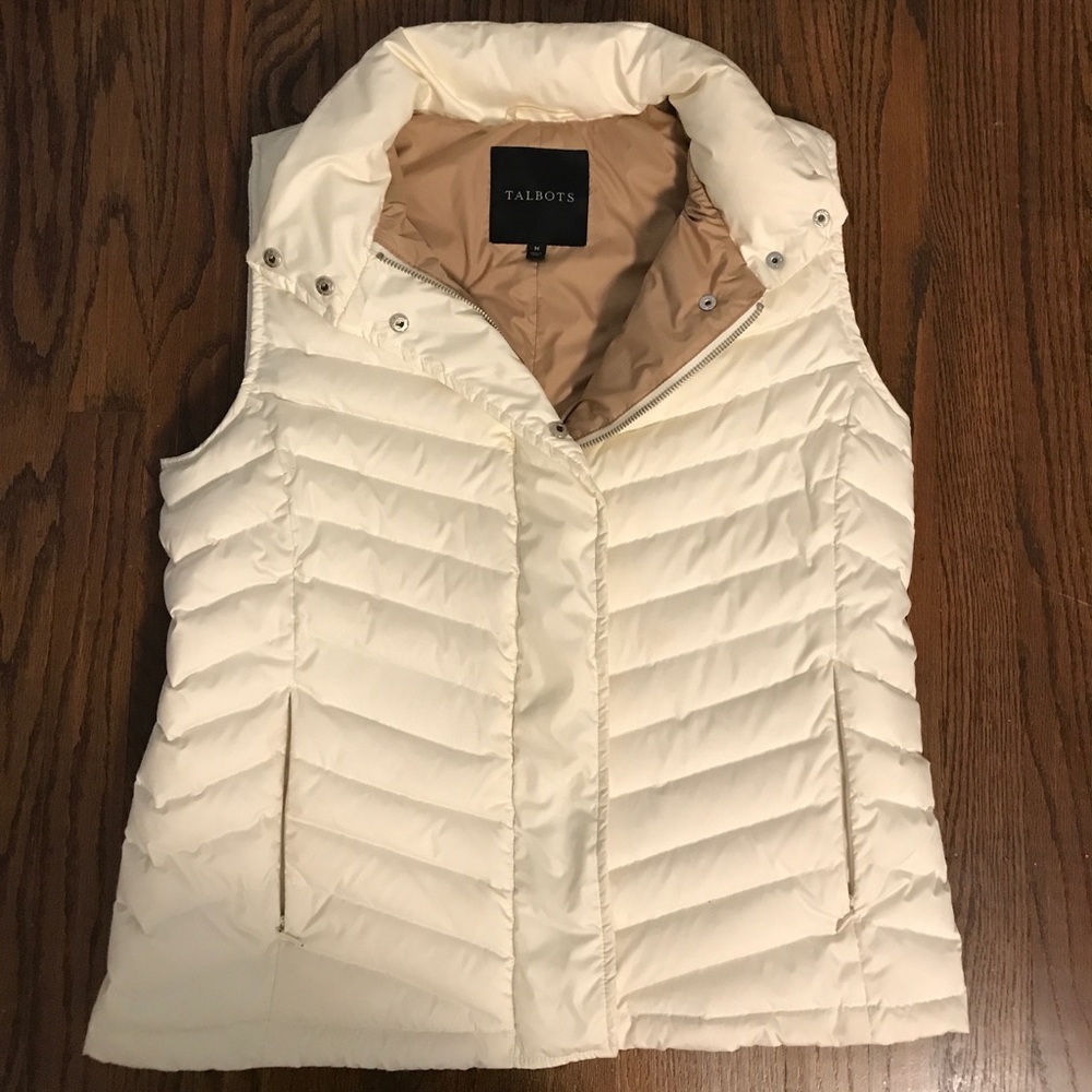 White Talbots Puffer Vest