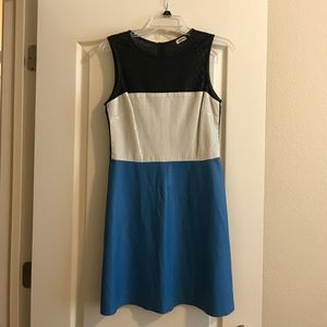 L'AGENCE Black, White and Blue dress