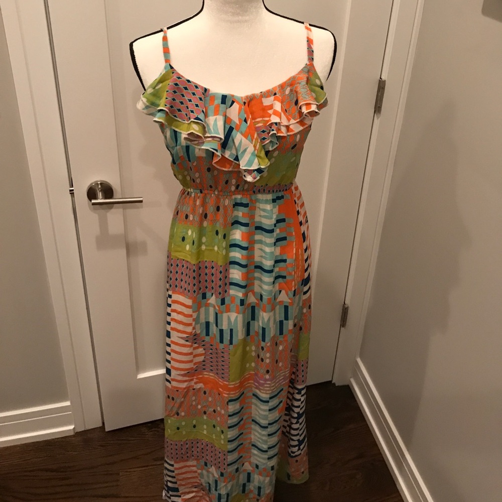Akira Black Label ruffled maxi dress size S