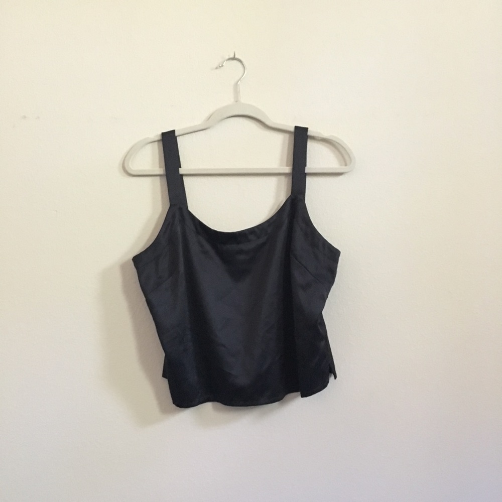 vintage satin crop top