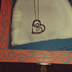 White and blue diamond necklace from Kay jeweler's