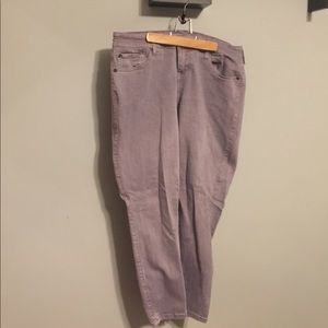 Purple skinny jeans