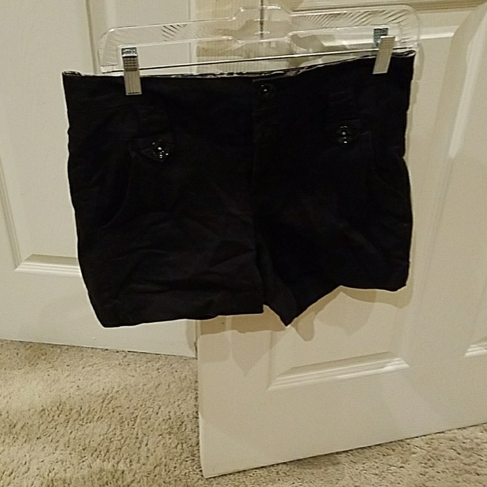 Black cotton shorts