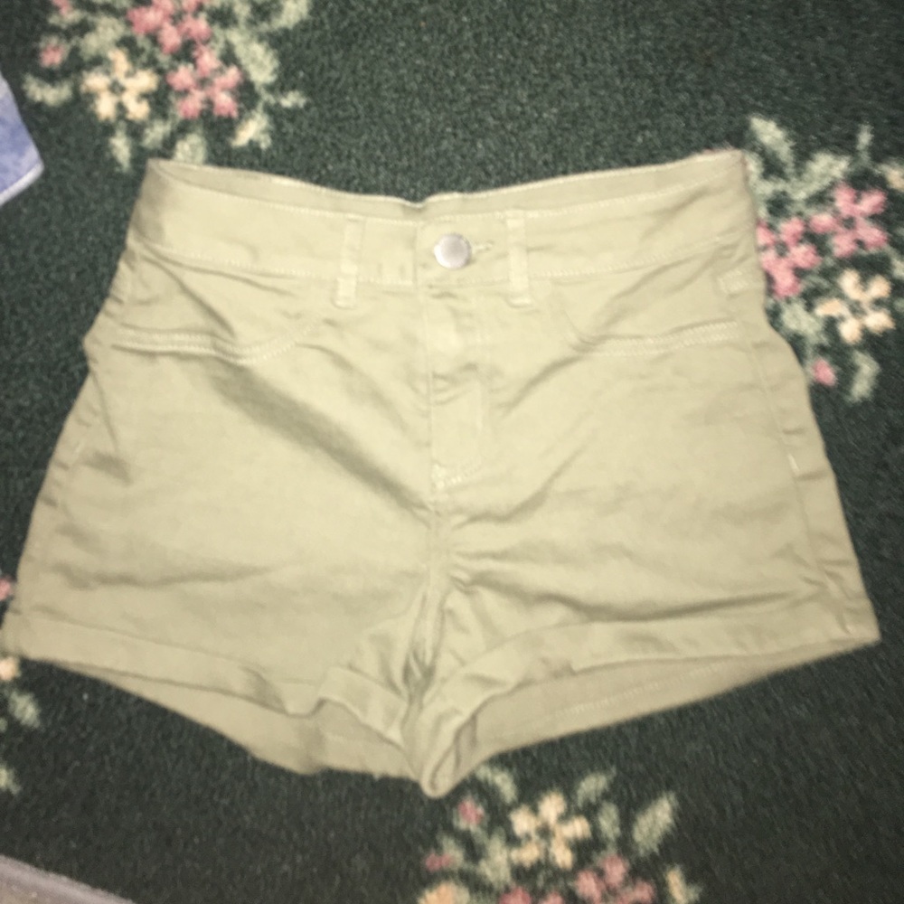 Army green shorts