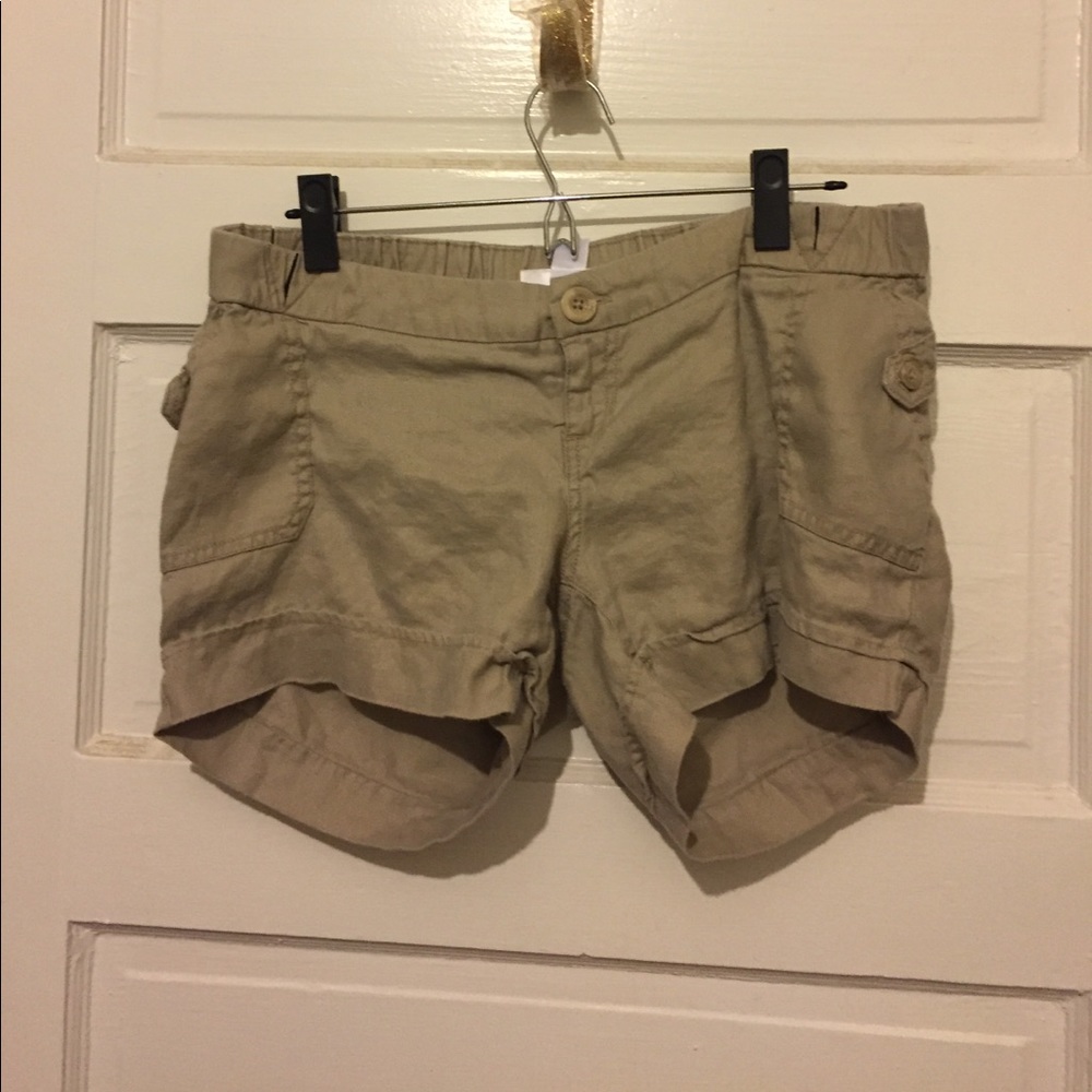 Motherhood maternity linen blend shorts