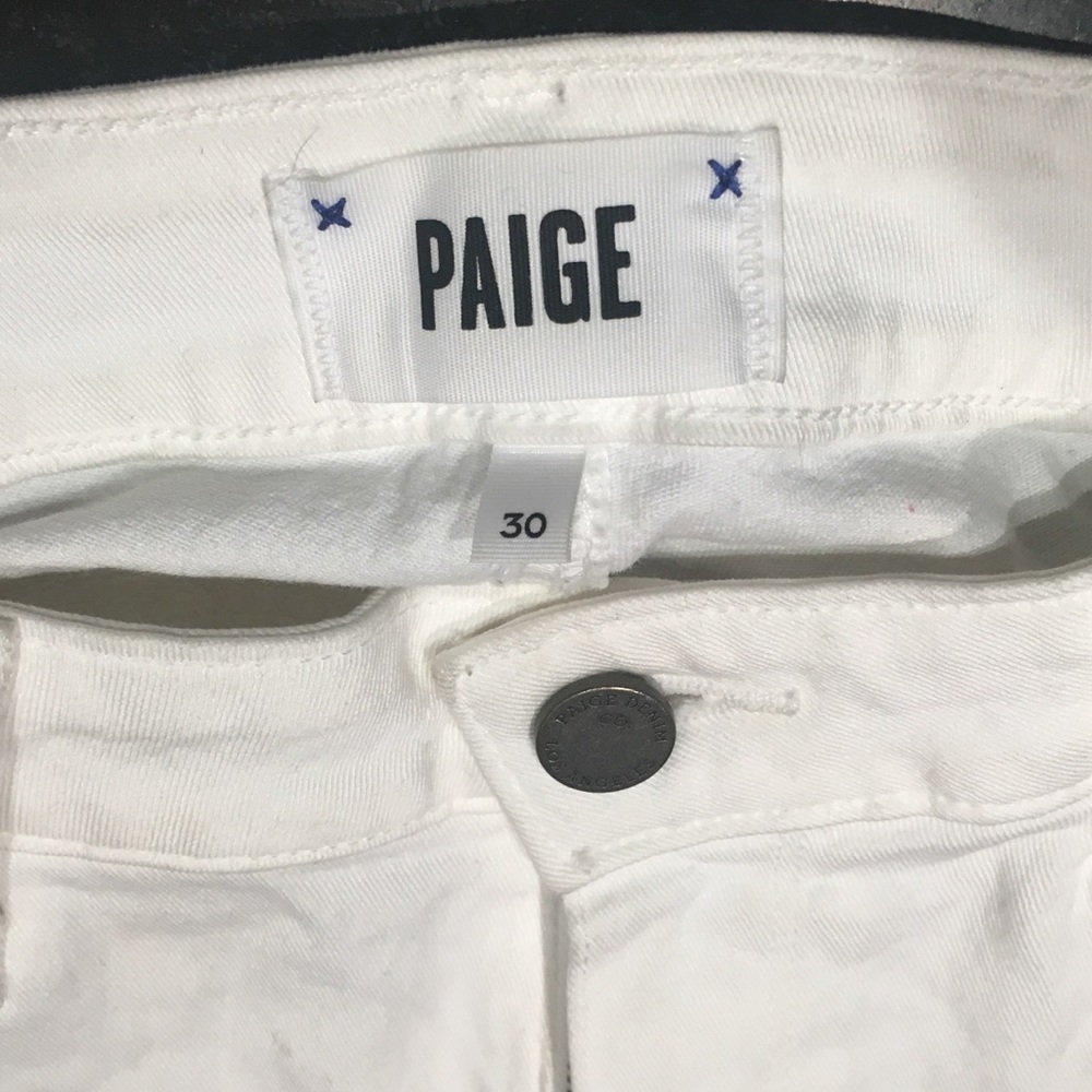 Paige Kylie crop ~ size 30 white distressed