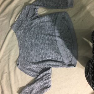 Gray crop long sleeve