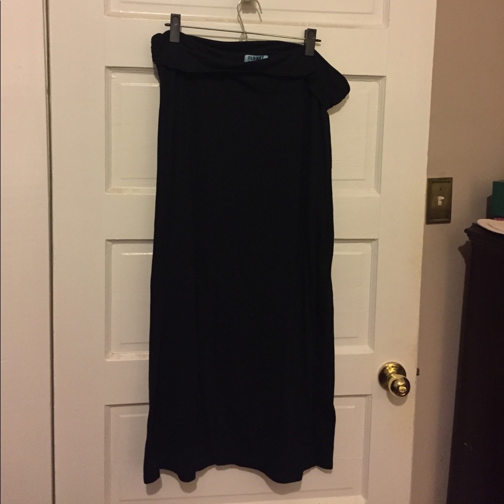 Old Navy black maternity maxi skirt