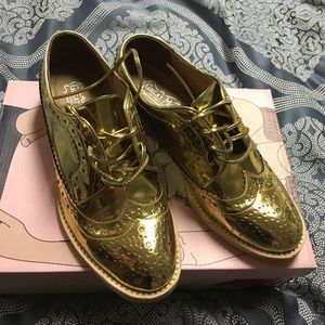 💥🔥Jeffrey Campbell Townsend Gold Oxford🔥💥