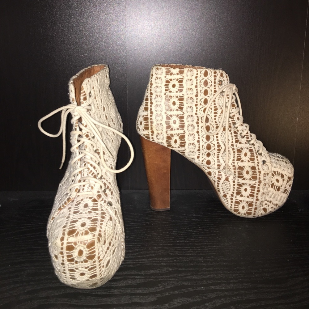 Jeffry Campbell Lita Boot with white lace