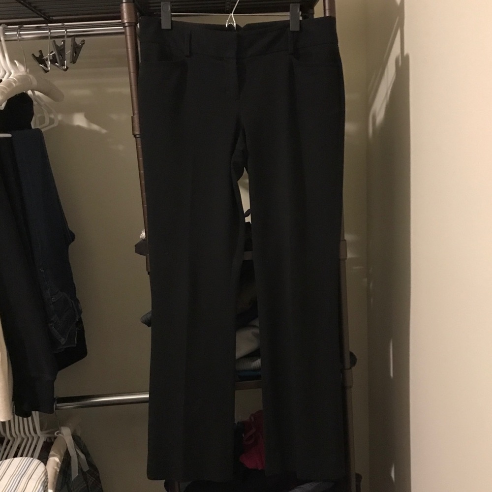 Express Columnist Barely Bootcut Pants Black Sz 8R