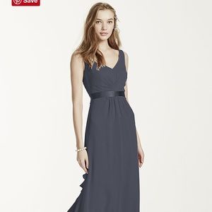 Sleeveless Chiffon Dress with Ruffled Back Detail