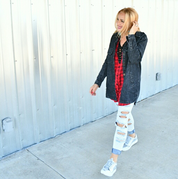 BLACK DENIM JEAN JACKET - Picture 3 of 4