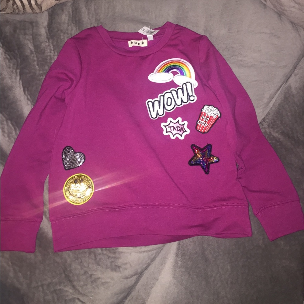 NWT Girls crewneck maroon sweatshirt! Super cute!