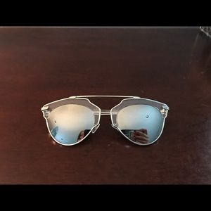 Clear framed sunglasses