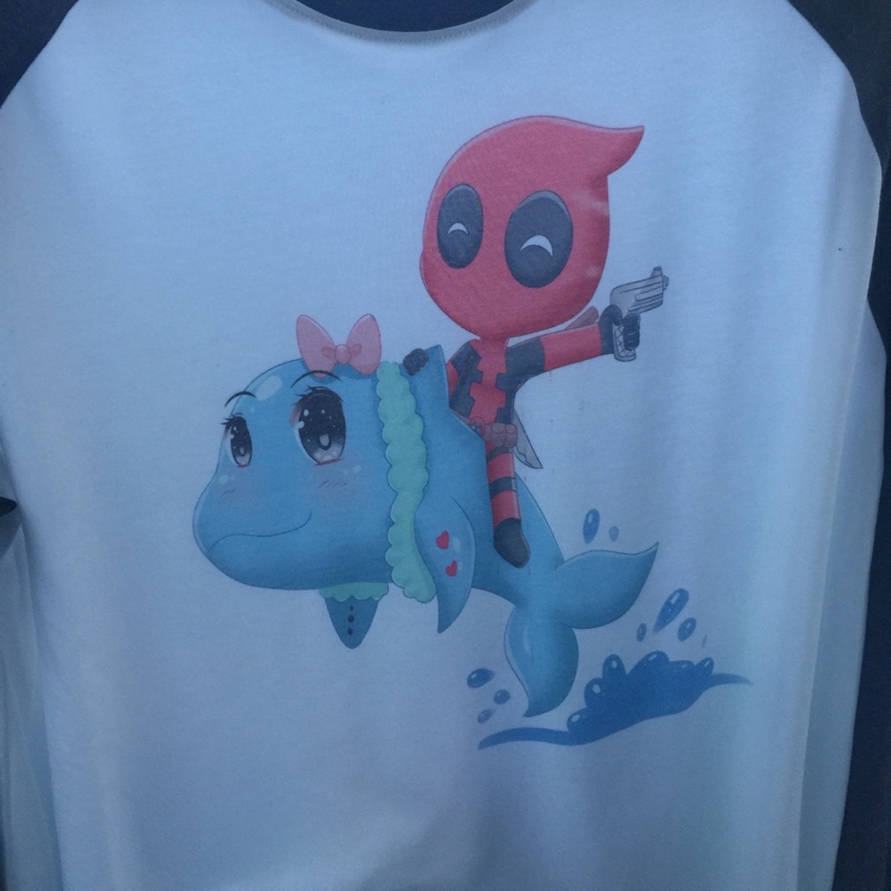 Tha Line Deadpool Dolphin Long Sleeve Tshirt