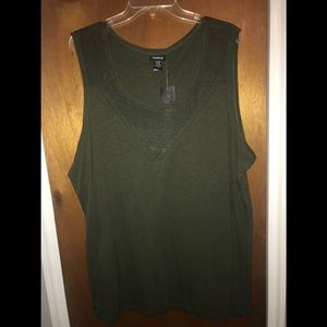 Torrid Olive Crochet Tank