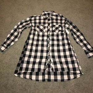 Black and white checkered tunic
