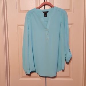 Investments aqua blouse Medium