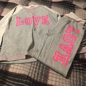 Sweatshirt and sweatpants