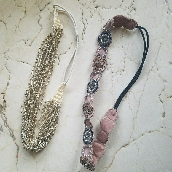 Boho hippie headband with beaded details - Picture 1 of 2