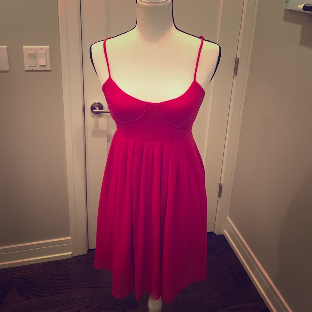 Silence and Noise hot pink party dress