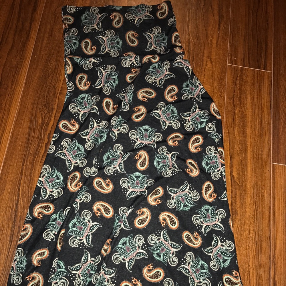 Lularoe Bohemian print black maxi XXS NEW