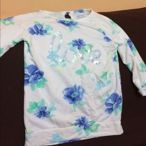 Girls floral shirt Love