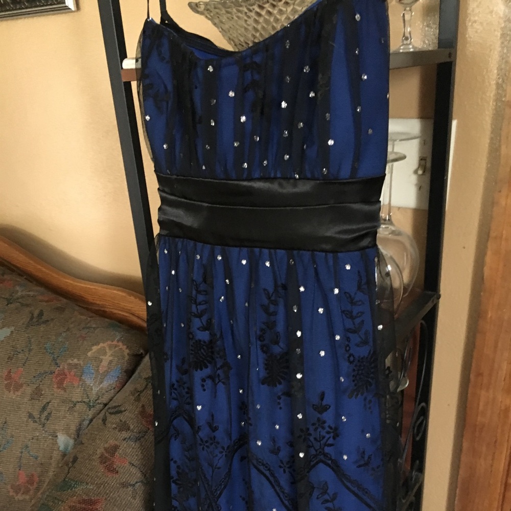Black and Blue Ruby Rox Homecoming Dress