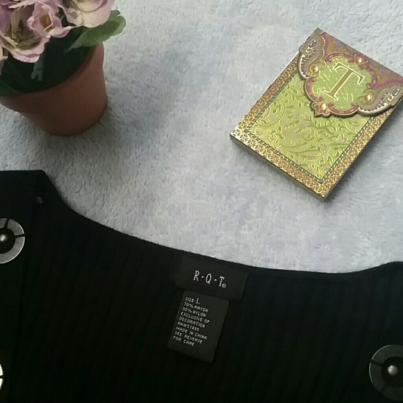 Black RQT long sleeve blouse L - Picture 2 of 4