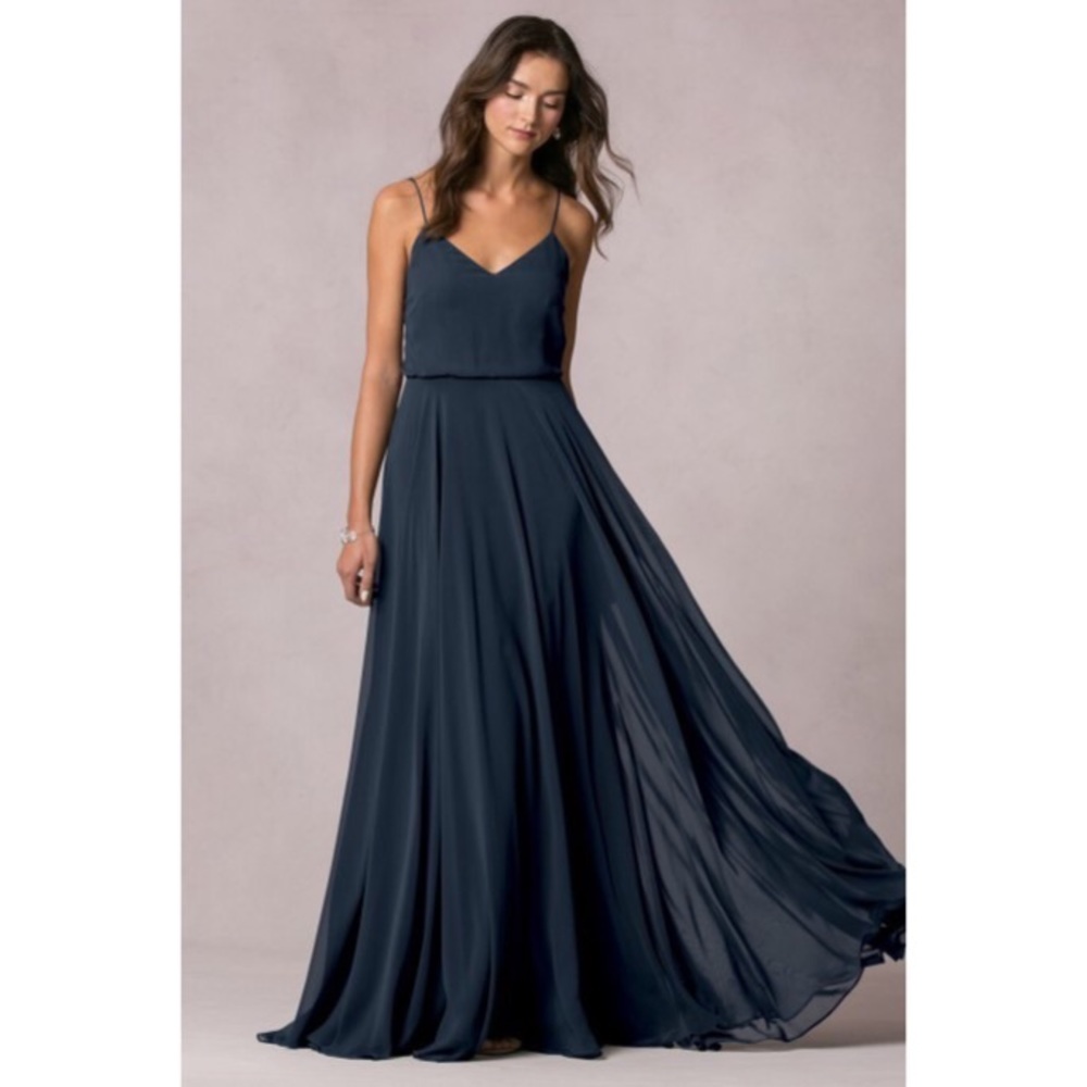Jenny Yoo Inesse Gown (Black, size 10)