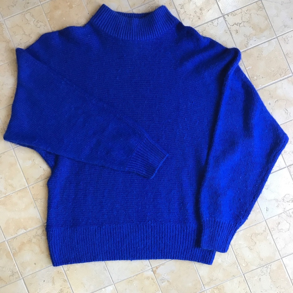 Cozy and bold blue sweater