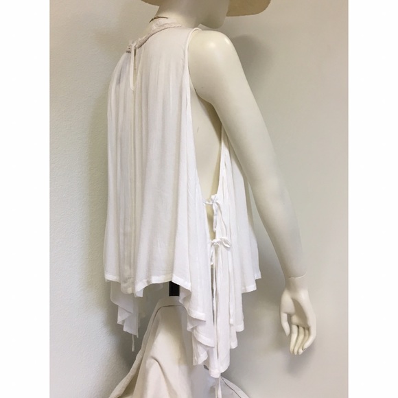 Flowy Crinkled Open Bohemian Camisole - Picture 3 of 4