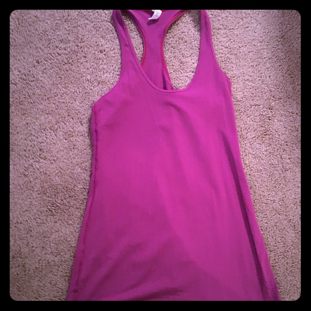 Fuchsia lululemon cool racerback tank- Size 8.