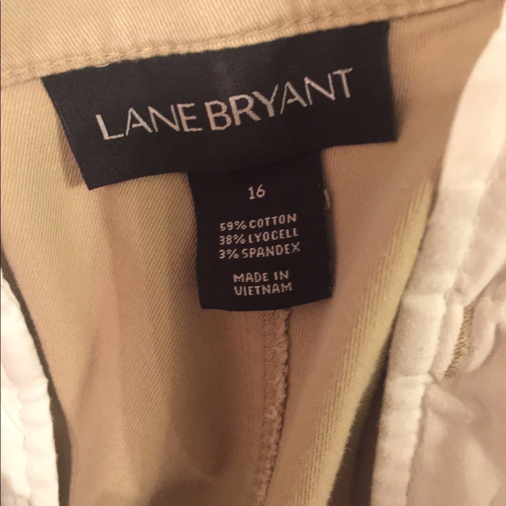 Khaki cotton slacks - Lane Bryant size  16 slacks