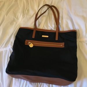 michael kors kempton large nylon + leather tote