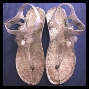 Gymboree Jelly Silver sandals