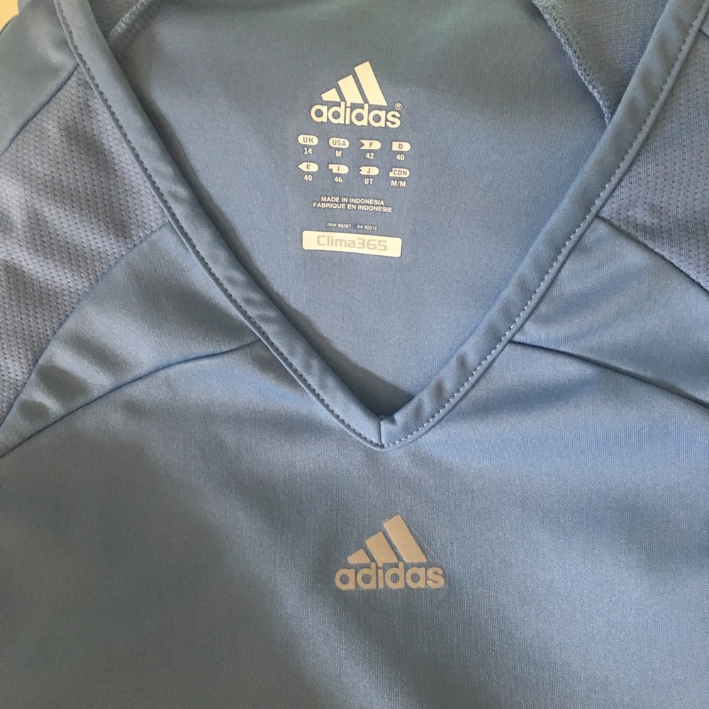 Adidas Light Blue V-neck Tank Size M