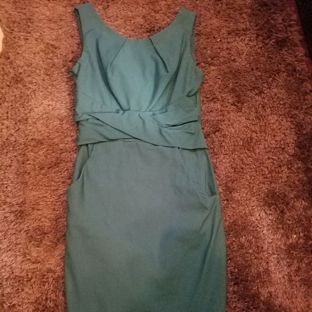 Teal Dress w/Pockets