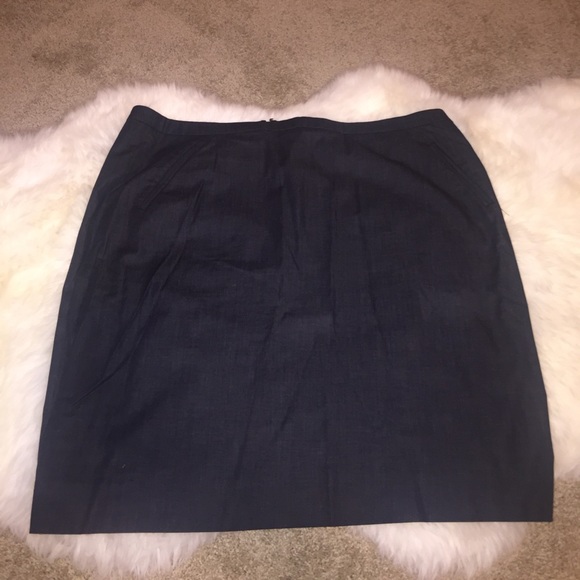 LOFT Denim-look pencil skirt - Picture 1 of 2