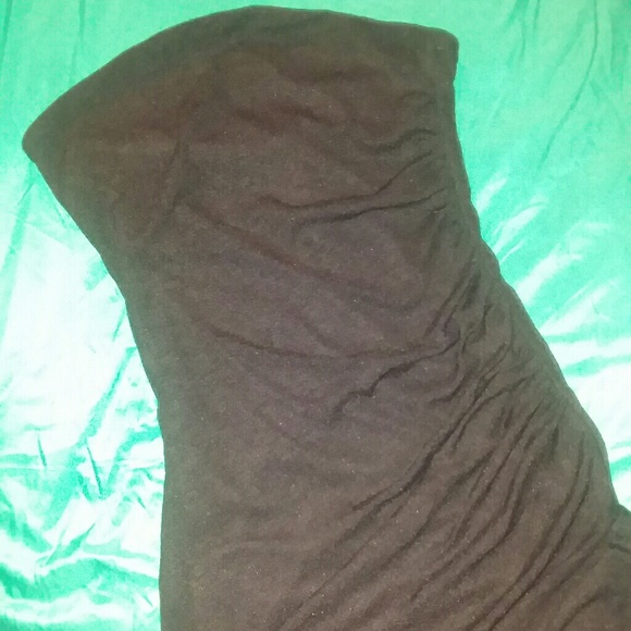 Sexy Fitted Strapless Midi Dress - Picture 2 of 6