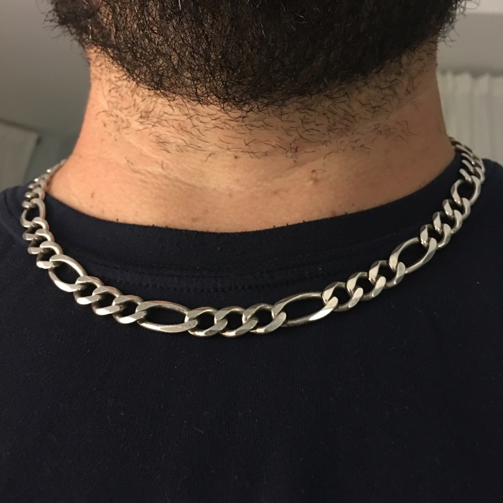 Italian sterling silver men's 20" chain