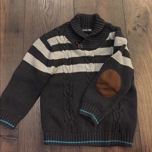 Toddler boy 4T grey sweater with elbow patches