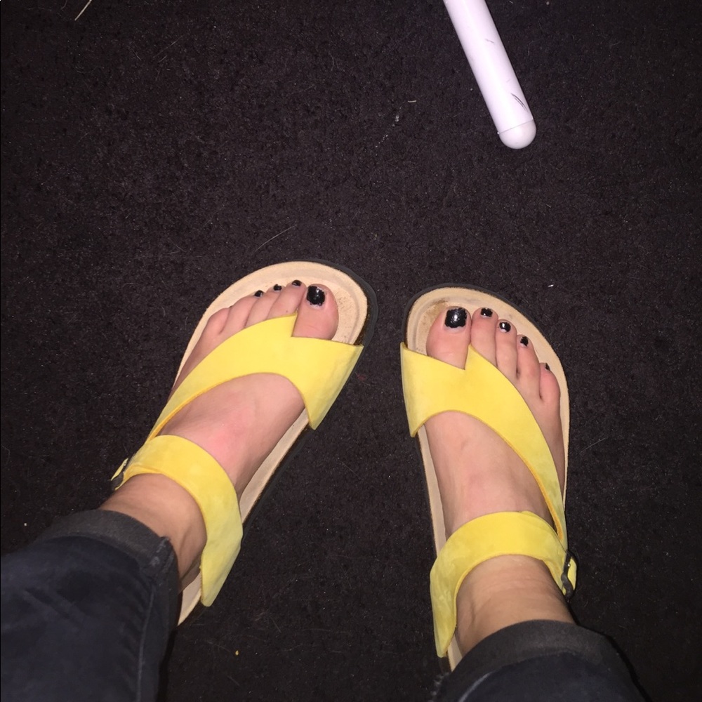 yellow betula (birkenstock) sandals