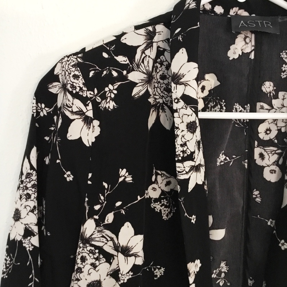 Floral Print Lightweight Silky Jacket