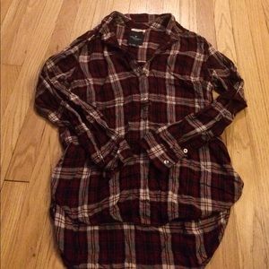 Plaid popover button down